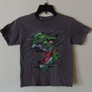 Kids Dinosaur Graphic T-Shirt - Gray